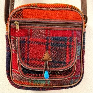 Kilim Hand Woven Rug-Patterned Messenger Shoulder Bag